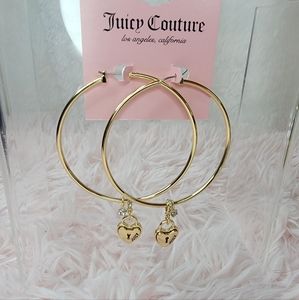 Juicy Couture Hoop Earrings with Charms